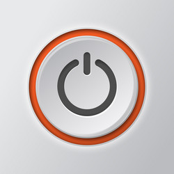 push-button power isolated on a white background vector image