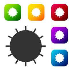 Black sun icon isolated on white background vector