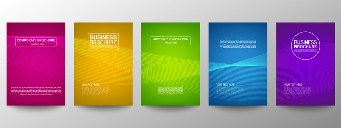 cover geometric minimal set abstract line pattern vector image