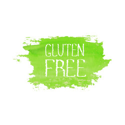 Gluten free food concept logo design template vector