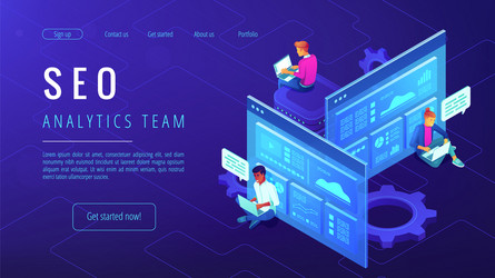SEO Analytics Team - Data Visualization vector image