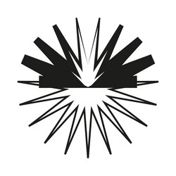 starburst shape icon dynamic spike symbol radiant vector image