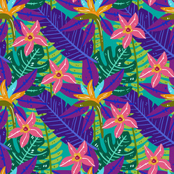 Summer tropical seamless pattern Royalty Free Vector Image