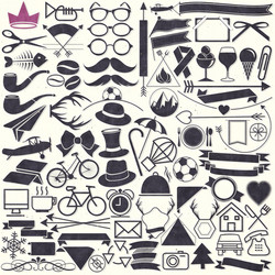 vintage design elements and emblems Vector Image