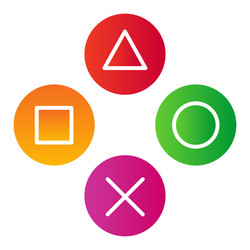 joystick buttons flat icon game console vector image