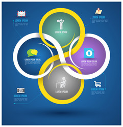 circle business concepts with icons vector