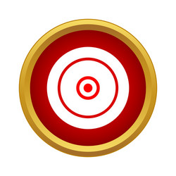 Circles within the circle icon in simple style vector