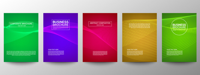 cover geometric minimal set abstract line pattern vector image