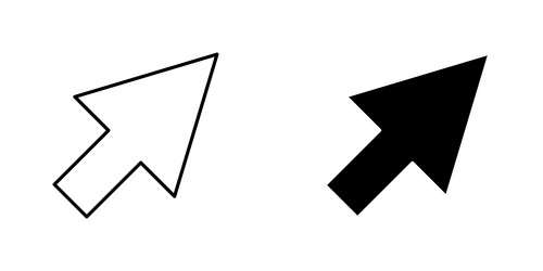 cursor icon symbol collection on white background vector image