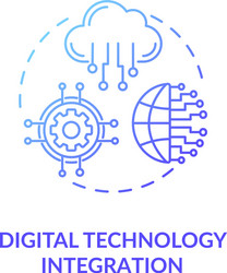 Digital Technology Integration Icon vector image