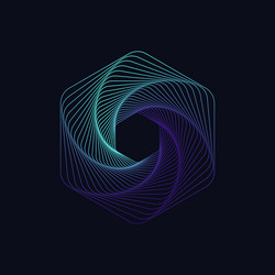 Dynamic Hexagonal Shape - Abstract vector image