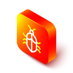 isometric line system bug concept icon isolated vector image