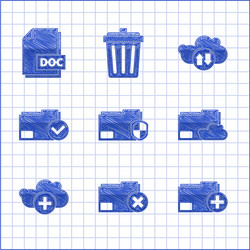 set document folder protection delete add new vector image