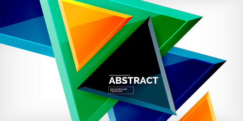 abstract background - glossy triangles vector image