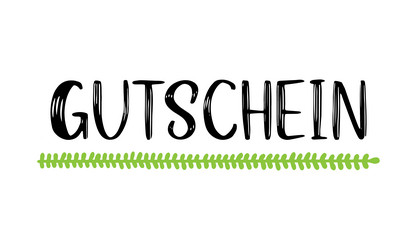 Hand sketched gutschein word in german as banner Vector Image