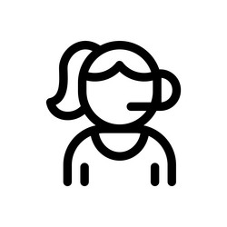operator icon thin linear style design isolated vector image