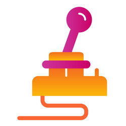 retro joystick flat icon game input pad vector image