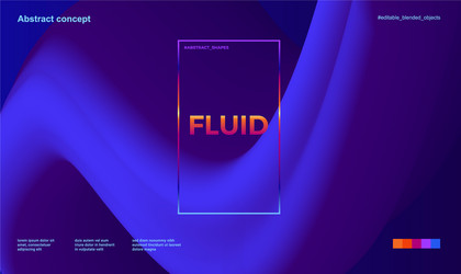 abstract design template with 3d flow shapes vector image