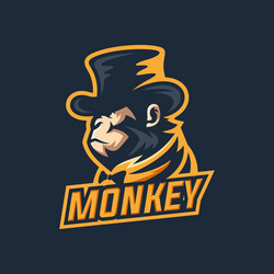 Aggressive Monkey Logo Vector Image