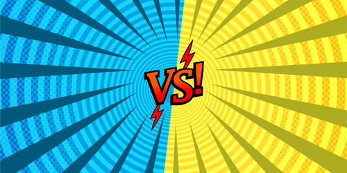 comic versus dueling background vector