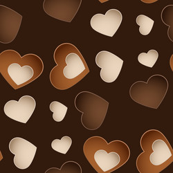 Seamless chocolate pattern with sweetmeat in form vector