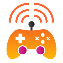 wireless game controller flat icon joypad vector image