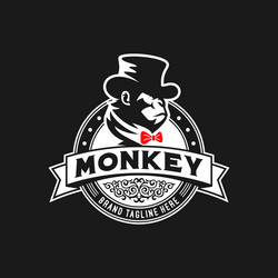 Monkey Head Logo Vector Image