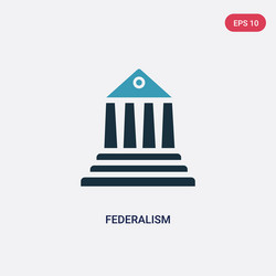 Two color federalism icon from united states vector