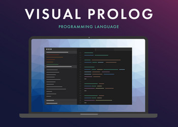 visual prolog programming language vector image