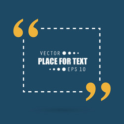 abstract concept empty speech square quote vector image