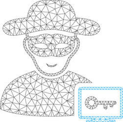 computer hacker polygonal frame mesh vector image