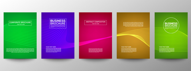 cover geometric minimal set abstract line pattern vector image