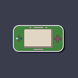 flat icon on background game console vector image