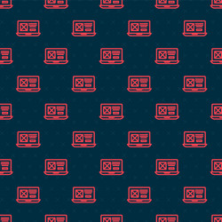 red line ui or ux design icon isolated seamless vector image