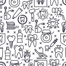 Seamless geometric pattern with teeth Royalty Free Vector