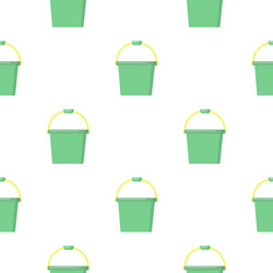 Bucket cartoon icon for web vector