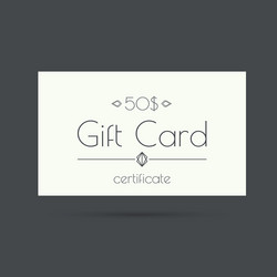 Gift card vector