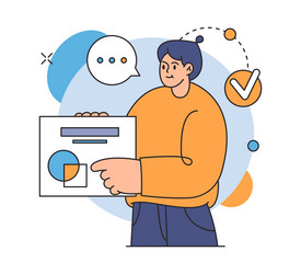 internet user during online search of data info vector image