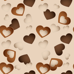 Seamless chocolate pattern with sweetmeat in form vector