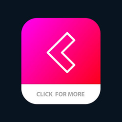 Arrow back left mobile app button android and ios vector