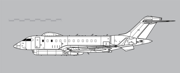 Raytheon sentinel r1 astor Royalty Free Vector Image