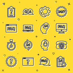 set line checklist with 24 hours service vector image