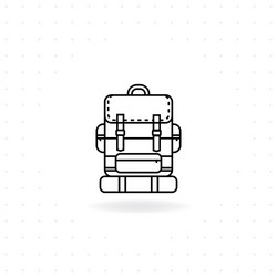 camping backpack icon vector