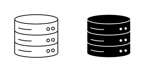database icon symbol collection on white vector image
