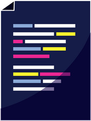 document with program data code technology vector image