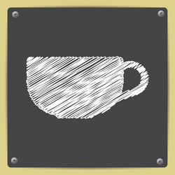 flat color cups on shelf set vector image