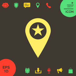 map pointer with star vector image
