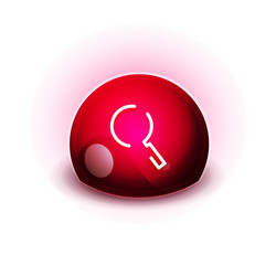 search magnifier web button magnify icon modern vector image
