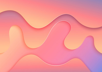 abstract 3d gradient color bright wave shape vector image
