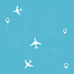 airplane travel concept vector